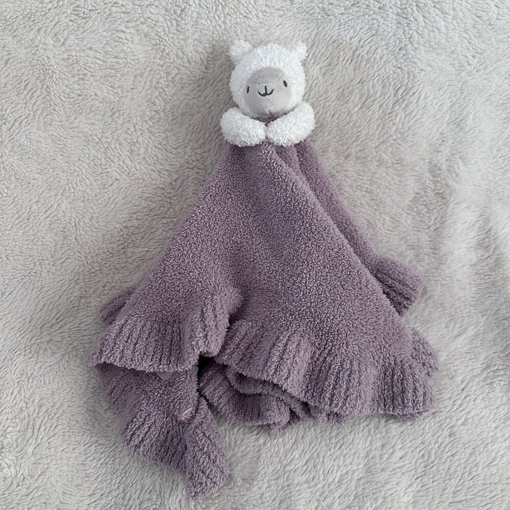 Barefoot Dreams Llama Ruffled Edge Lovey Cozychic Baby Plush Toy